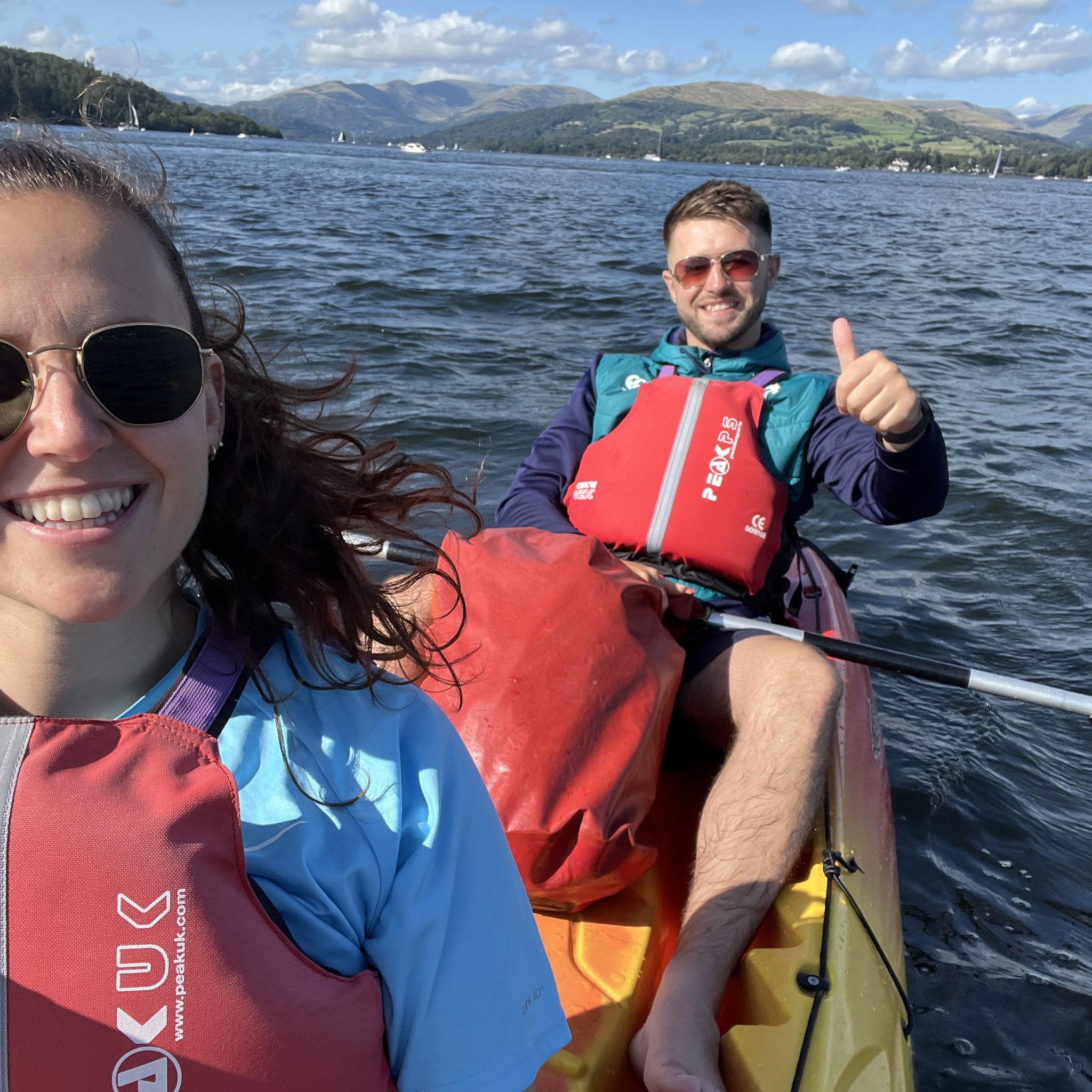 Kayaking in the Lake District, UK