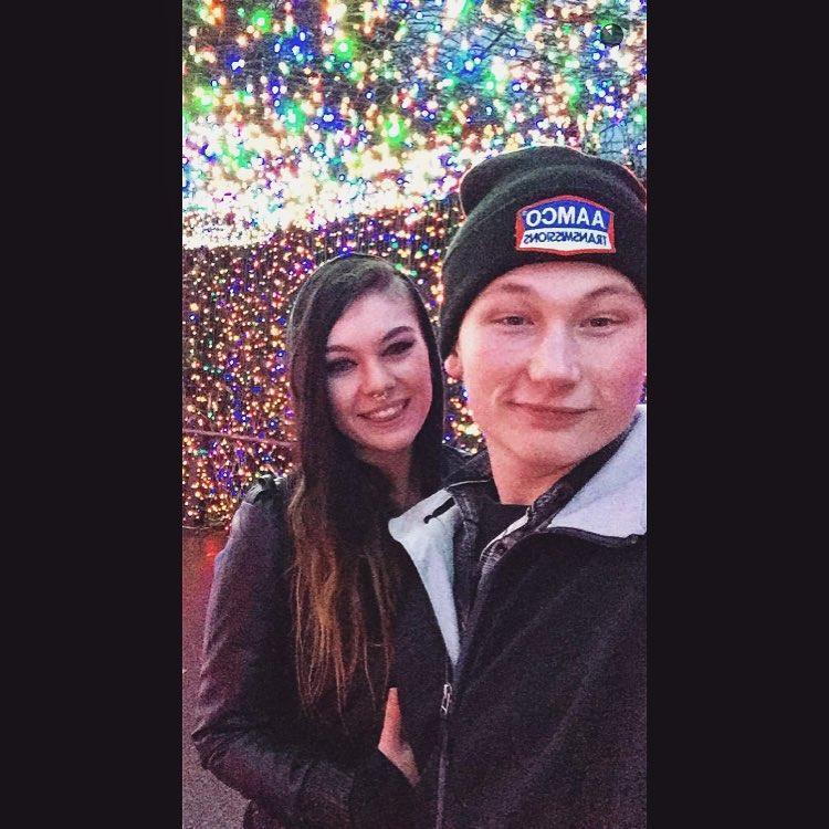Our first trip to the zoo lights together!