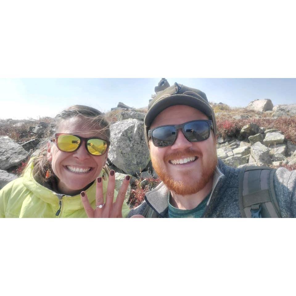 We tried to hike to the Mount Edwards but we had to stop just short of the summit at 13,500 ft due to extreme winds. Alicia still said yes in spite of not making it to the top.