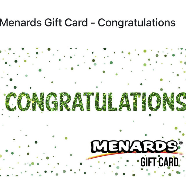 Menards gift card