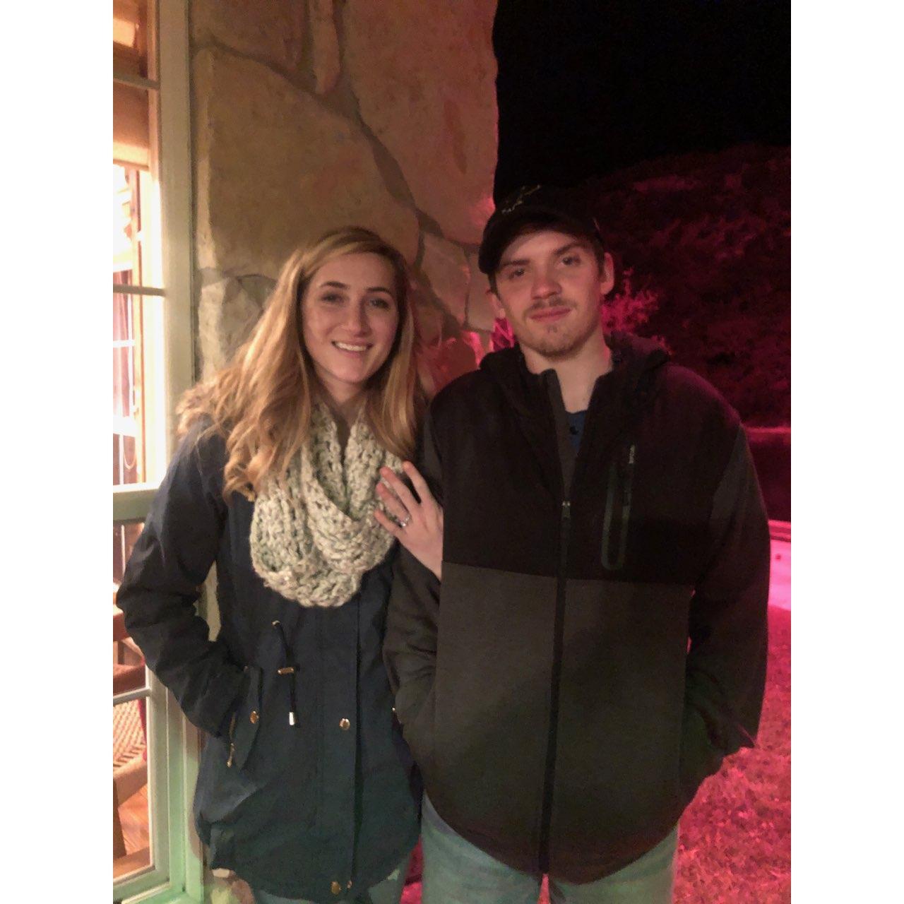 The night Chase proposed at the Ranch on New Years Eve 2019