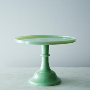 Jadeite Glass Cake Stand