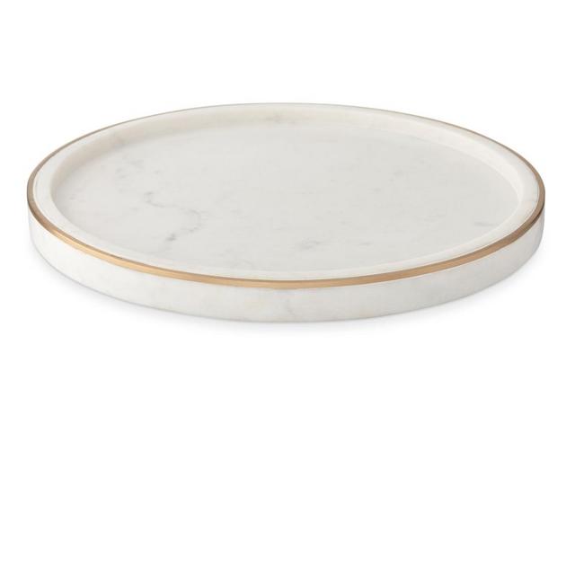 White Marble and Brass Bath Collection, Vanity Tray