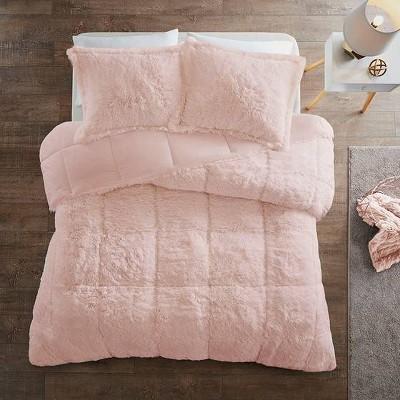 3pc Leena Shaggy Faux Fur Comforter Set
