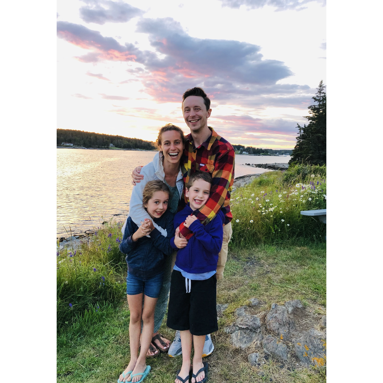 Beautiful sunset with awesome kiddos, Izzy and Jack!