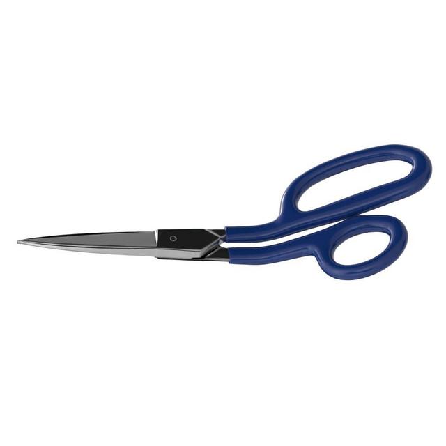 Klein Tools G718LRC Heavy-Duty Carpet Shear, Made in USA, 9-Inch Nickel-Plated Scissors with Offset Curved Handles, Carpet Installation, Fabric, Upholstery, Professional or DIY Usage