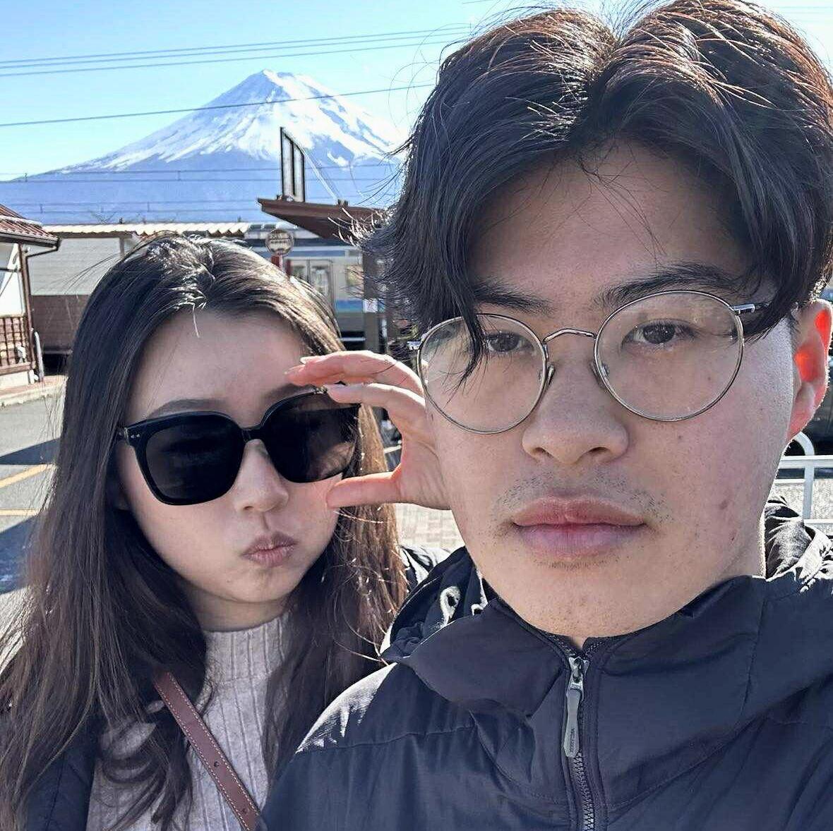 Mt Fuji photobombed us