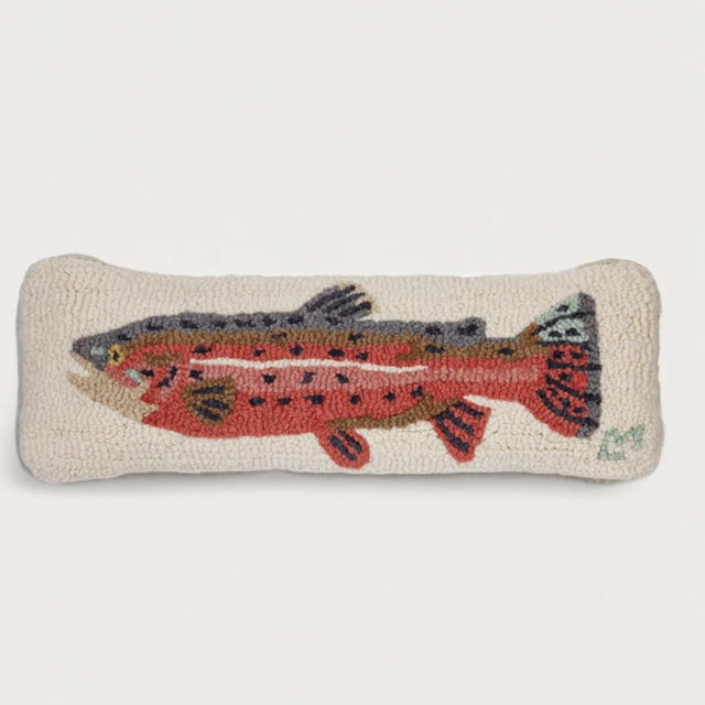 TROUT HOOKED LUMBAR PILLOW