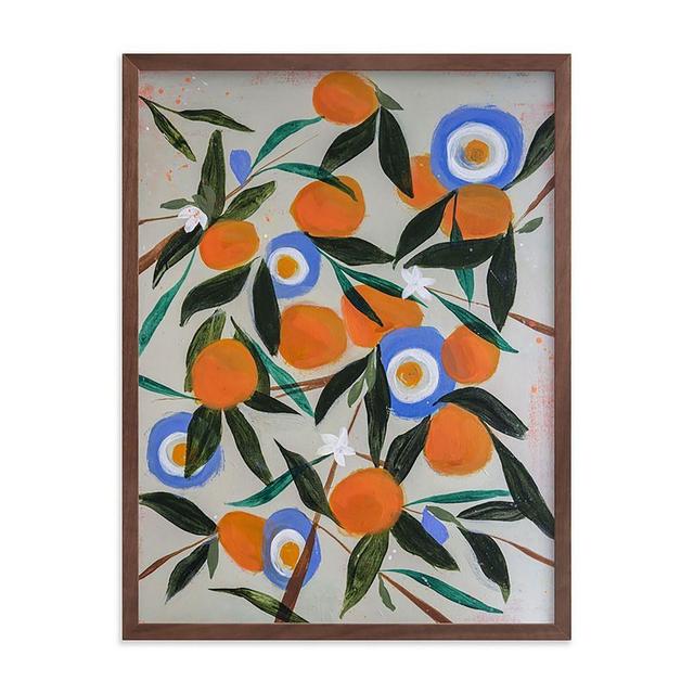 Orange Tree, Full Bleed 18"x24", Walnut Wood Frame