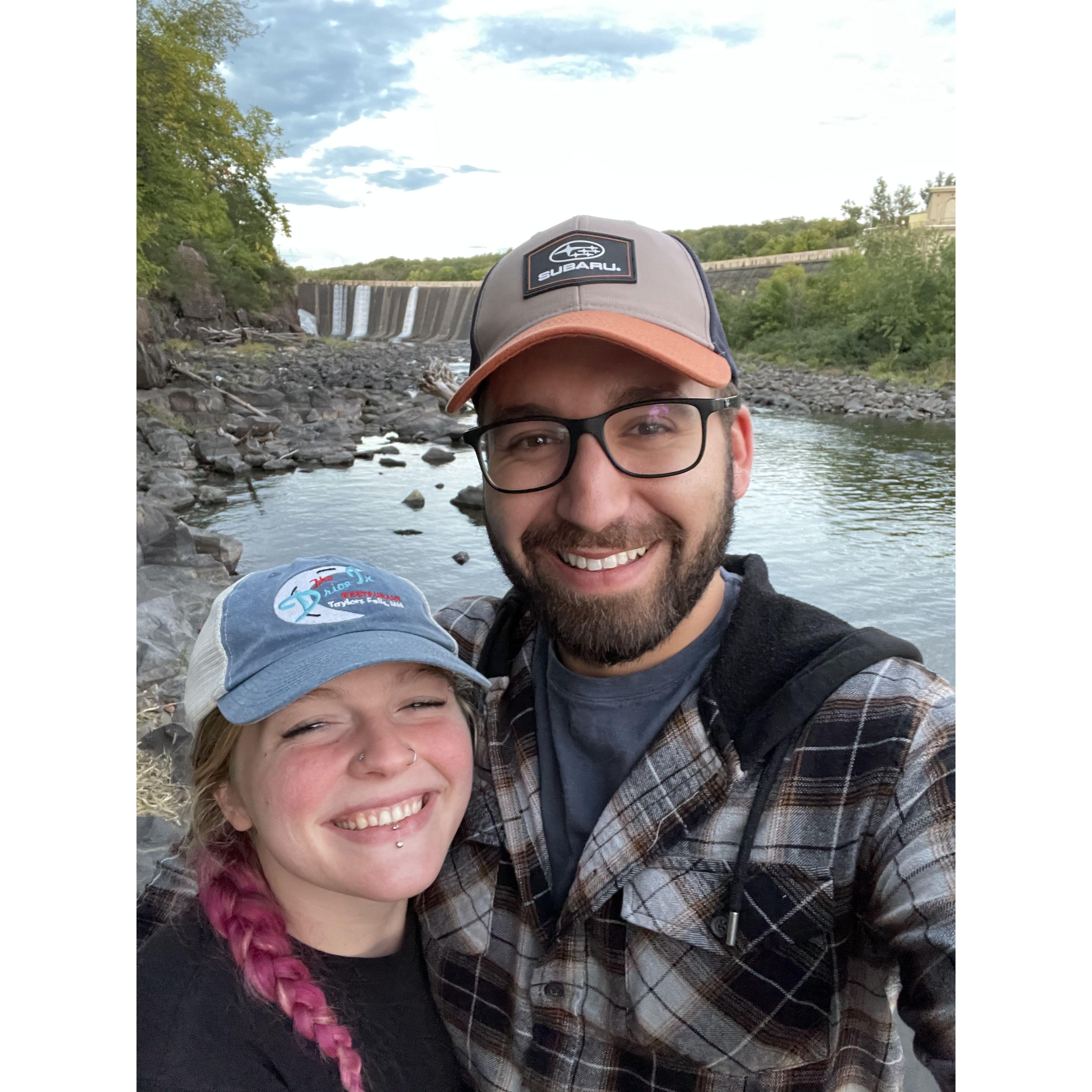 One of our first hikes together down to the Dam in Taylor's Falls, MN       - September '21