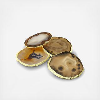Gold Lumino Coasters, Set of 4