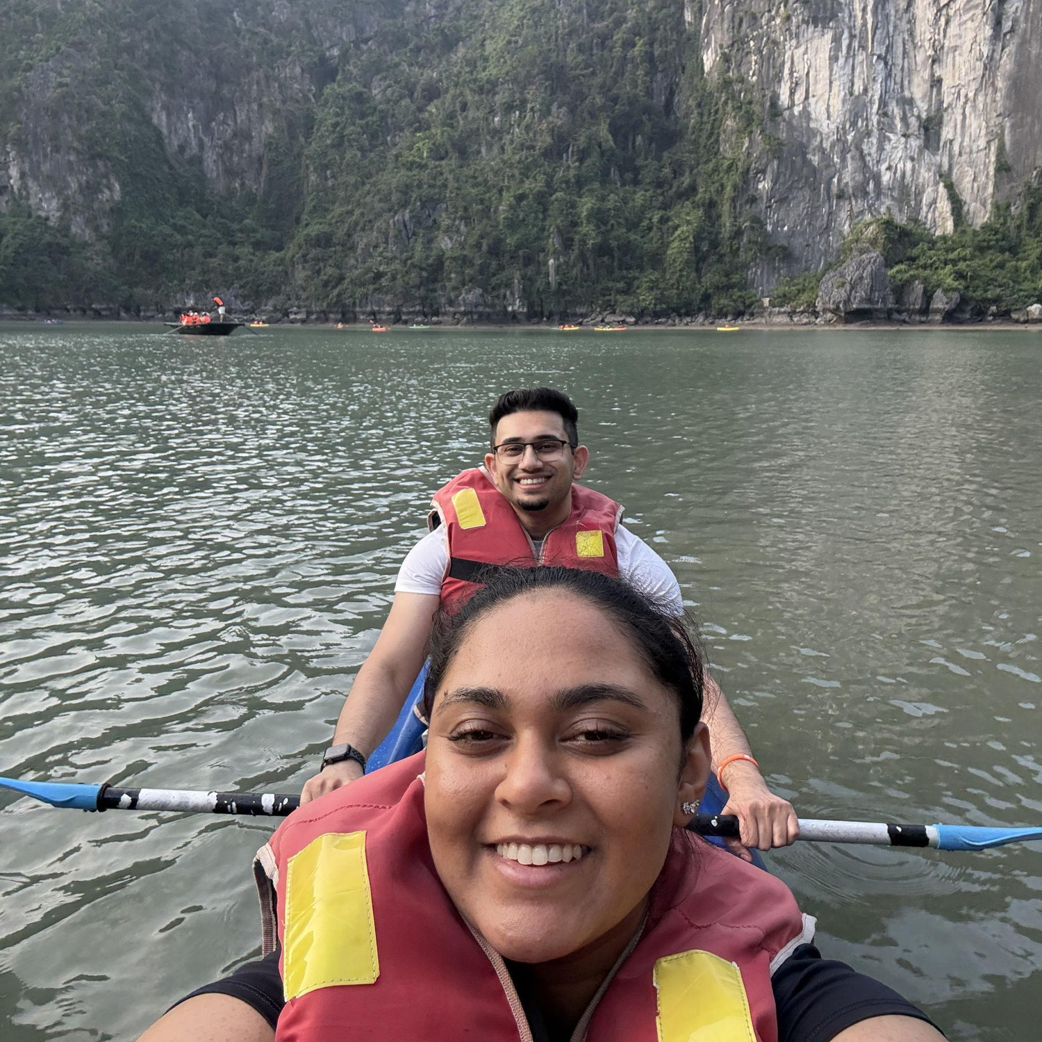 Kayaking along Ha Long Bay also known as Descending Dragon!