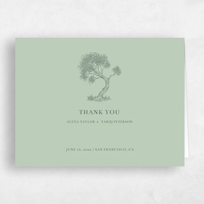 Green Wedding Thank You - Manitou Stamp