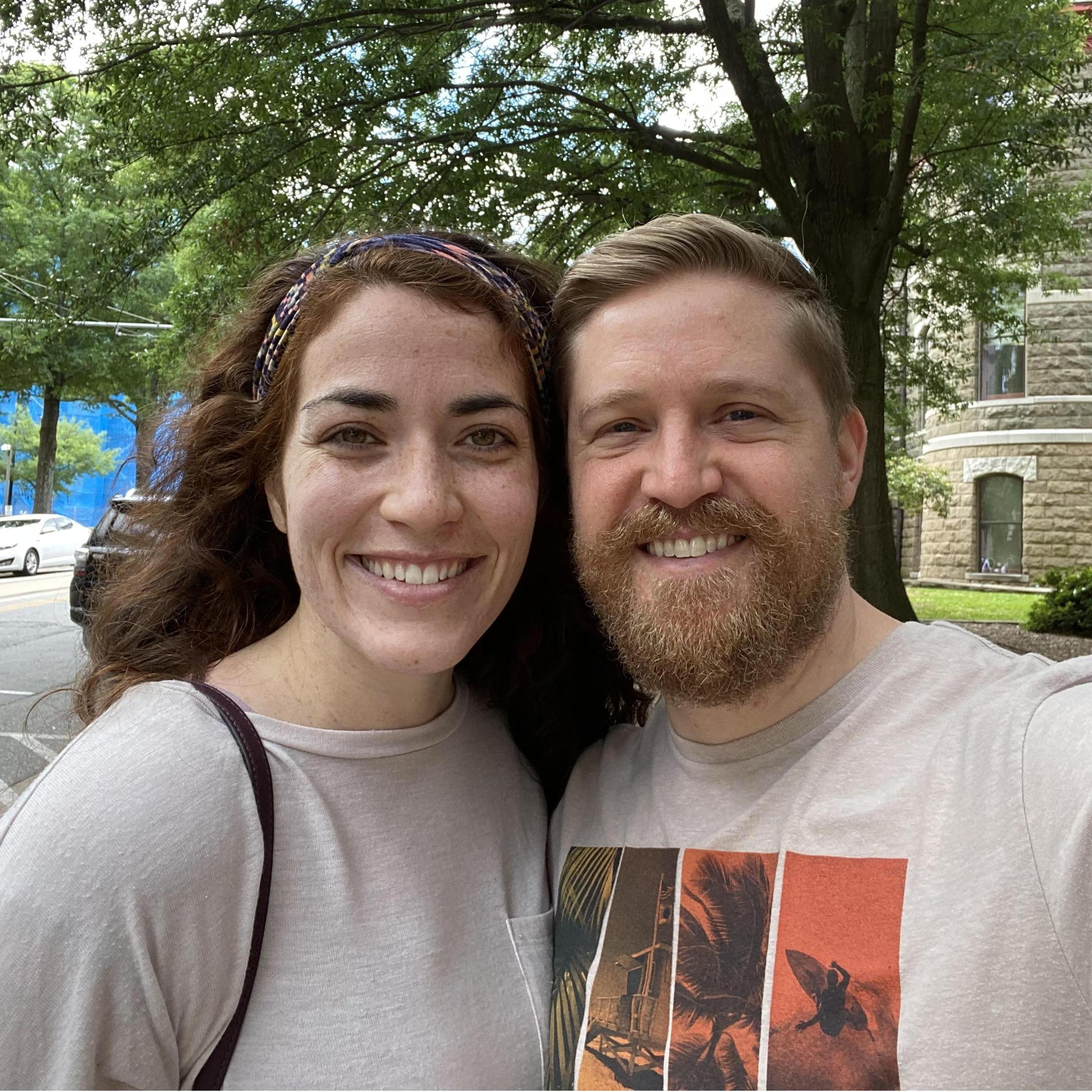 This is right before we went in to get our marriage license! Afterward, we celebrated with pizza and popsicles!