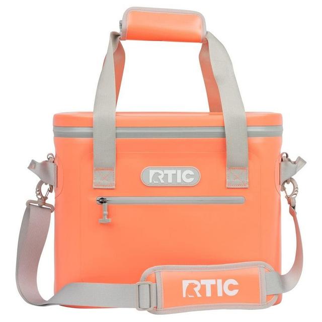 RTIC Soft Cooler 30 Insulated Bag, Coral, Insulated Bag, Leak, Proof, Zipper, Leak Proof Zipper, Portable Ice Chest Cooler for Travel, Lunch, Work, Cars, Picnics, Beaches & Trips