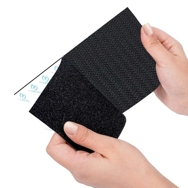GDSZ LAERSI 10Pair Hook and Loop Tape 4in x 8in Double Sided Mounting Tape Heavy Duty, Wall Adhesive Strips Picture Hanging Strips, Nylon Fabric Fasteners Carpet Tape & Rug Fixation