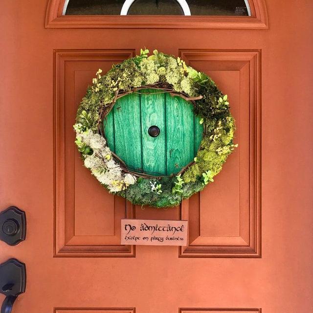 Hobbit Wreath Door Wreath wall hanger 14"