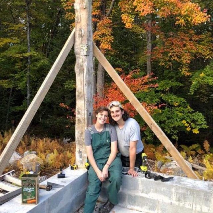 We built our first structure together, a forge with reclaimed timbers - now our dance forge!