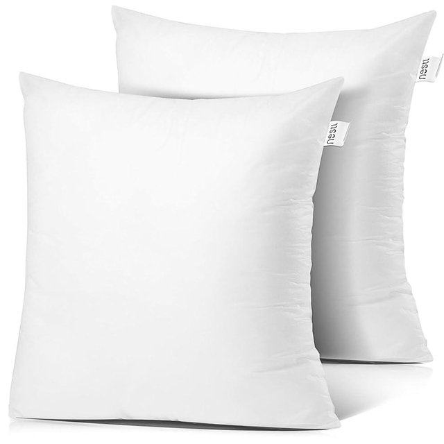 Nestl 20x20 Pillow Inserts - Throw Pillow Insert 20x20, 2 Pack Square Pillows, Decorative 20x20 Pillows Throw White, 20 X 20 Pillow Insert, Lumbar Pillow Insert for Bed and Couch