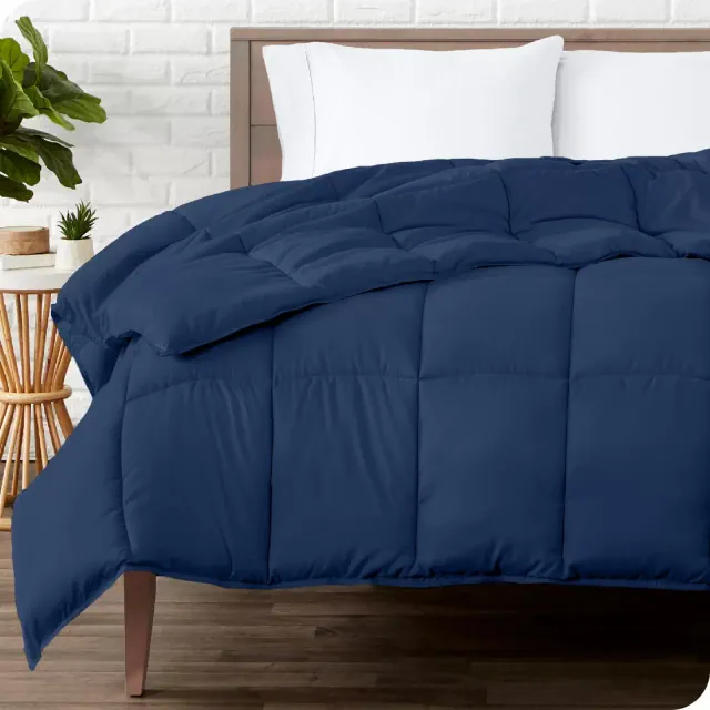 Goose Down Alternative Dark Blue King/Cal King Comforter Duvet Insert by Bare Home