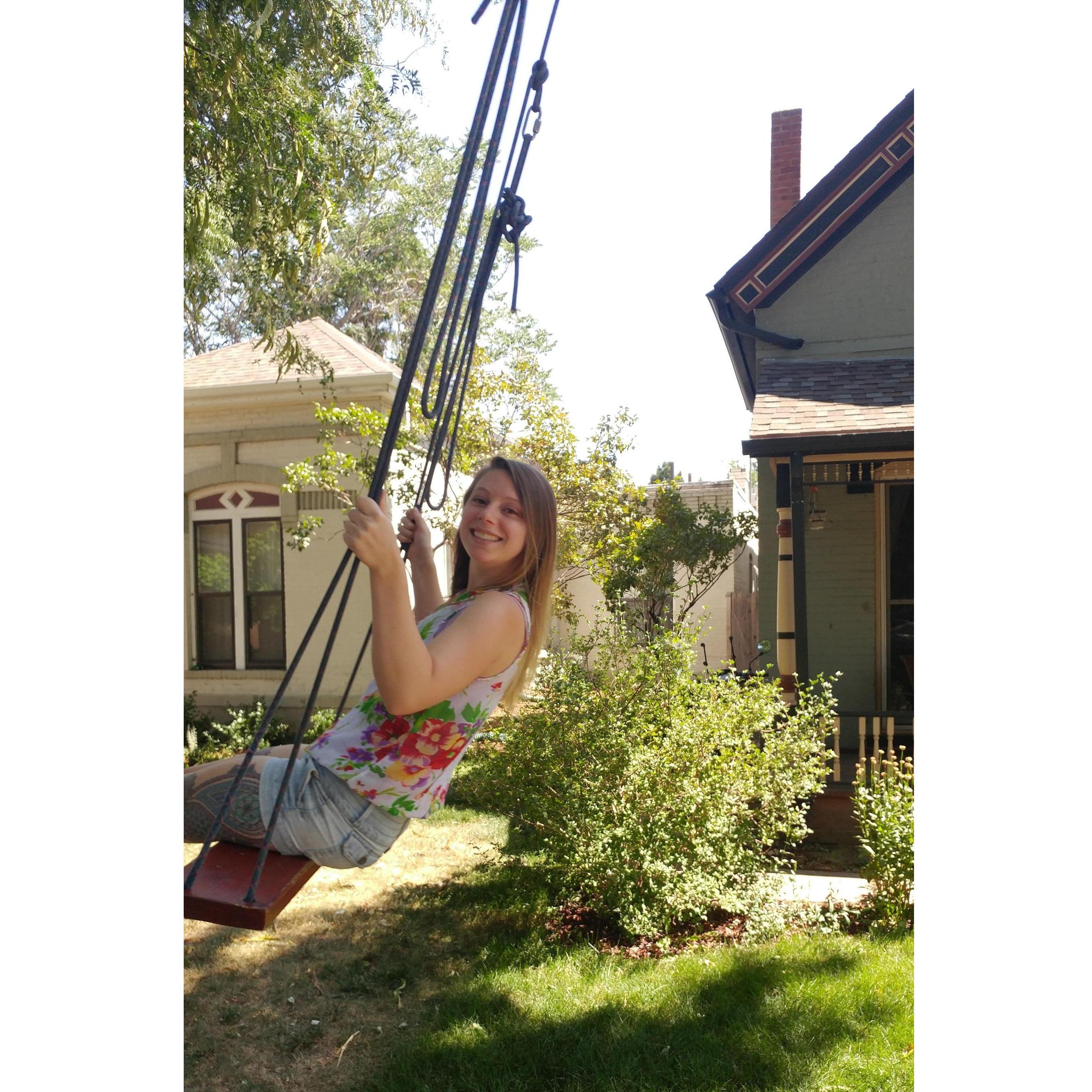 Had to visit the "Swing on Humboldt" before we moved from Colorado. It was such a simple gesture for Jermell to take me to the swing, but at the same time it was incredibly romantic.