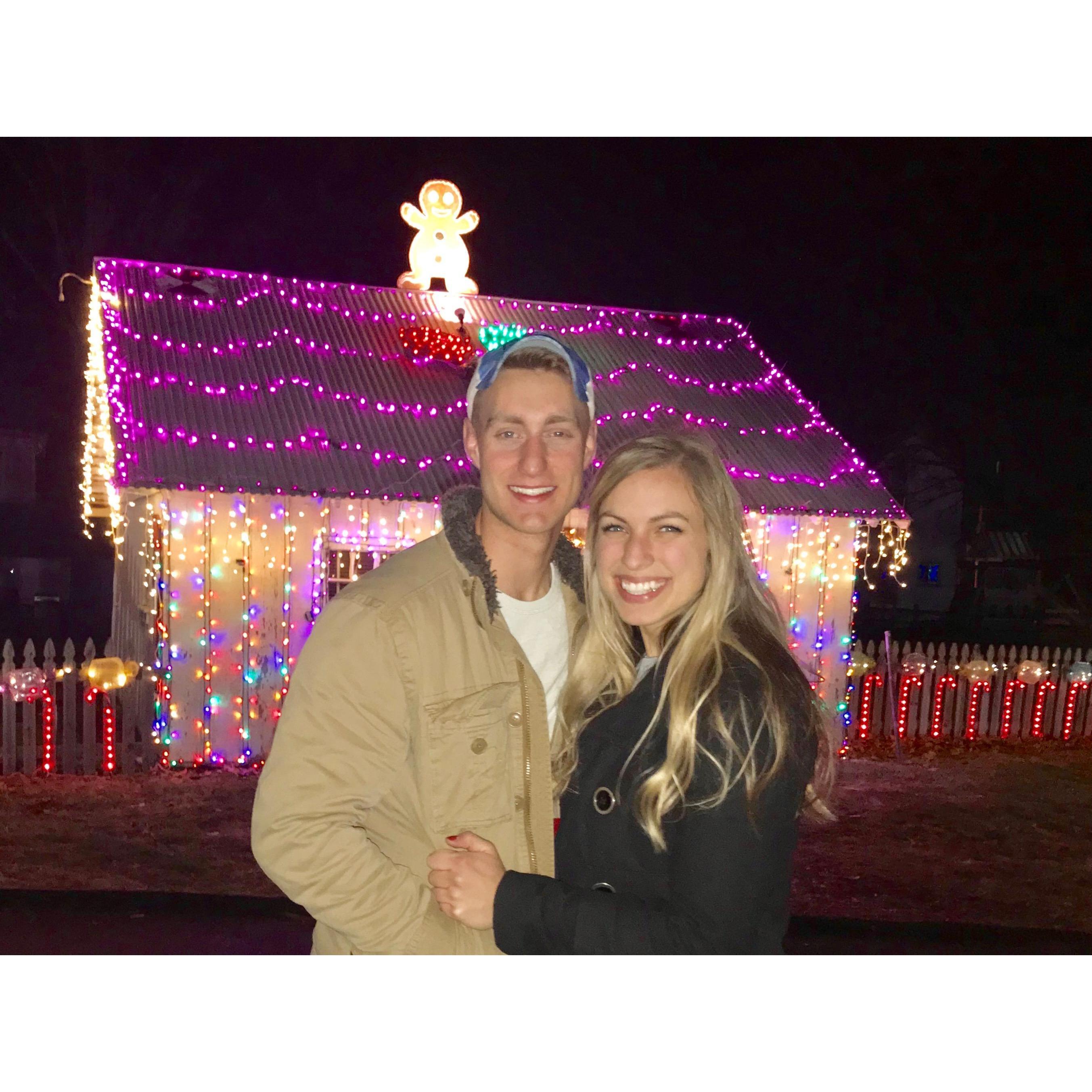 Drive-thru Christmas light show.