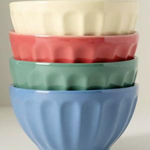 The Latte Stoneware Cereal Bowls, Set of 4: Amelie Edition