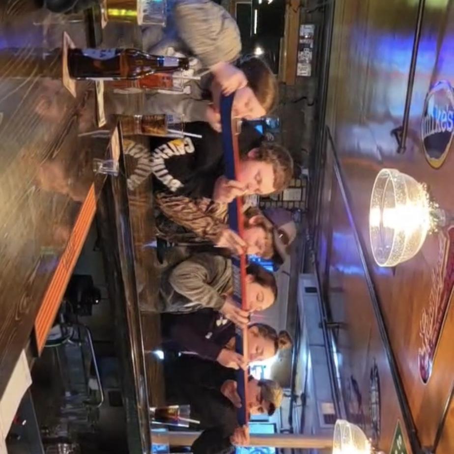 Birthday celebrations at Jorgies are always fun when the shotski comes out.