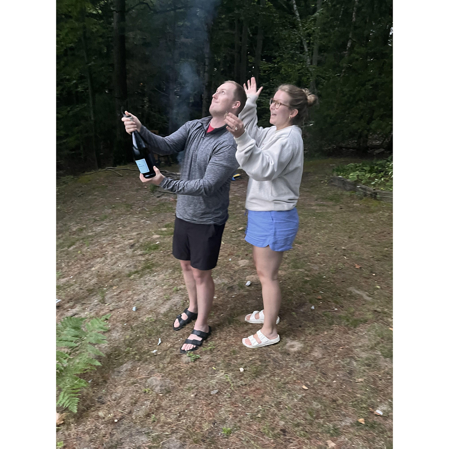Celebrating our engagement on July 4th, 2024 in Traverse City, MI.