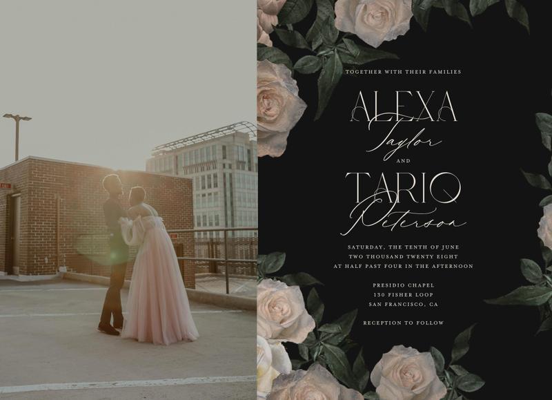 Poet Photo | Black | Zola Wedding Invitations