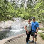 Rainbow Falls and Turtleback Trailhead in Gorges State Park
