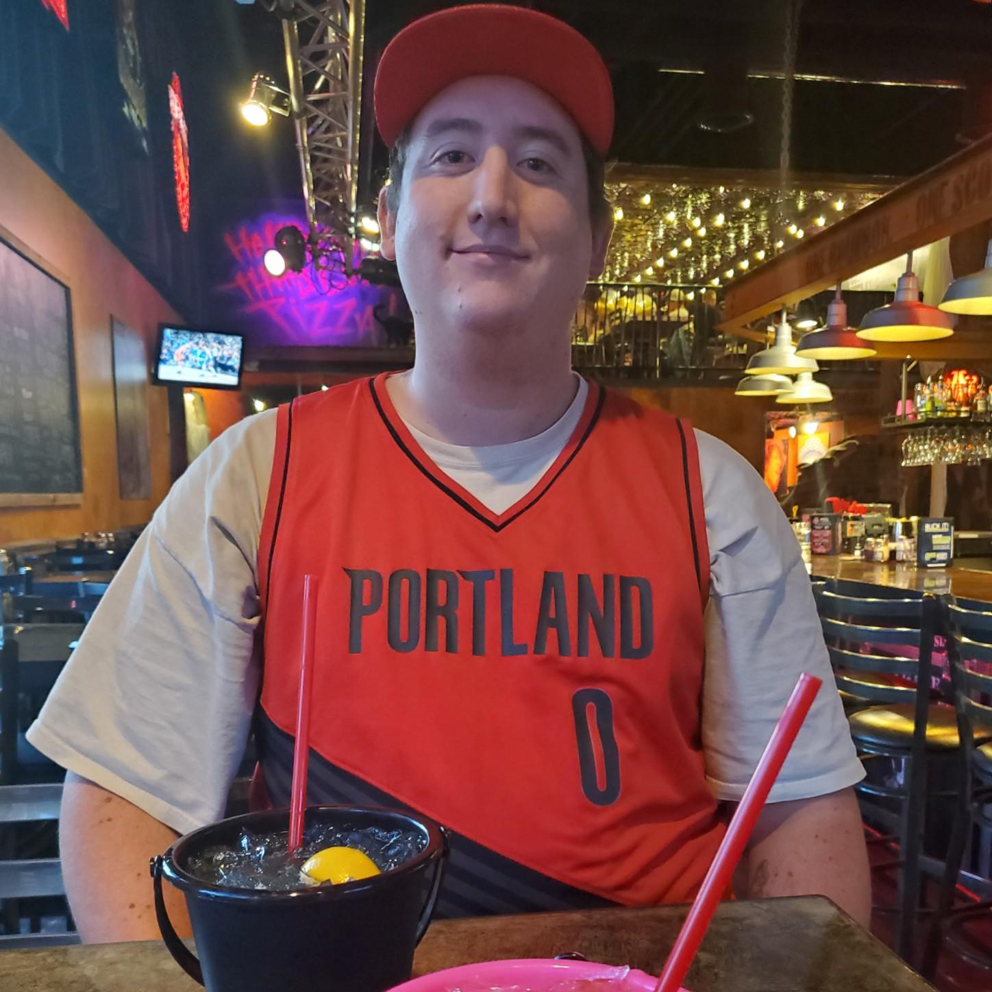 Watching the blazers @ the rock with some buckets!