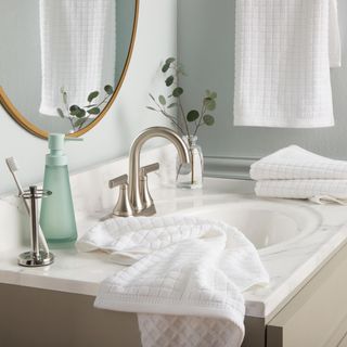 Everyday Textured Windowpane Hand Towel, Set of 4
