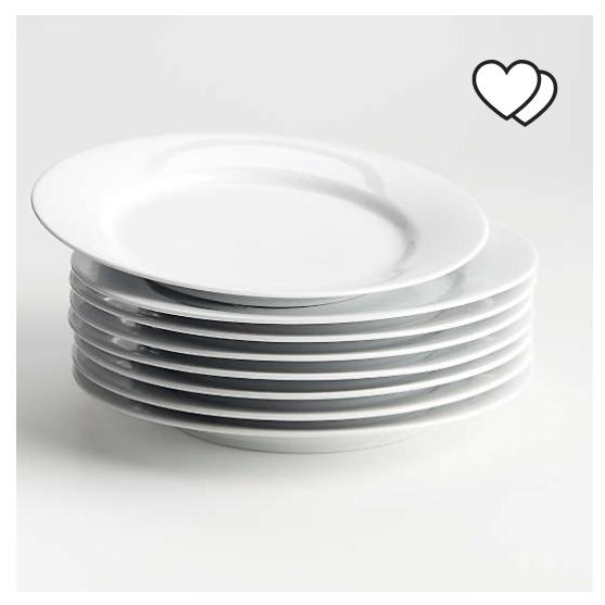 Aspen Rimmed Porcelain Dinner Plates | Crate and Barrel