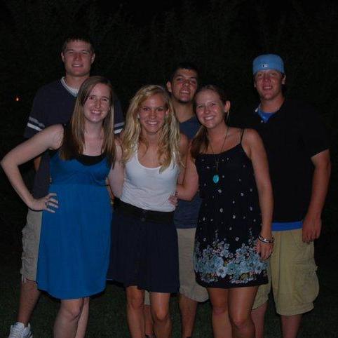 July 4th during college - all four of these wonderful people are in our wedding party :)
