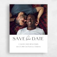 White Wedding Save the Date - Piccola Photo