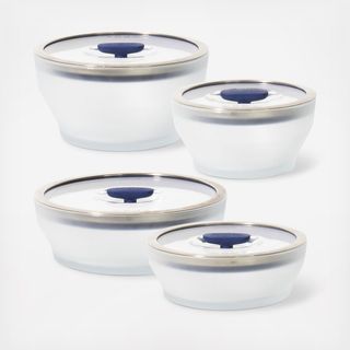 8-Piece Frosted Glass Cookware & Storage Set