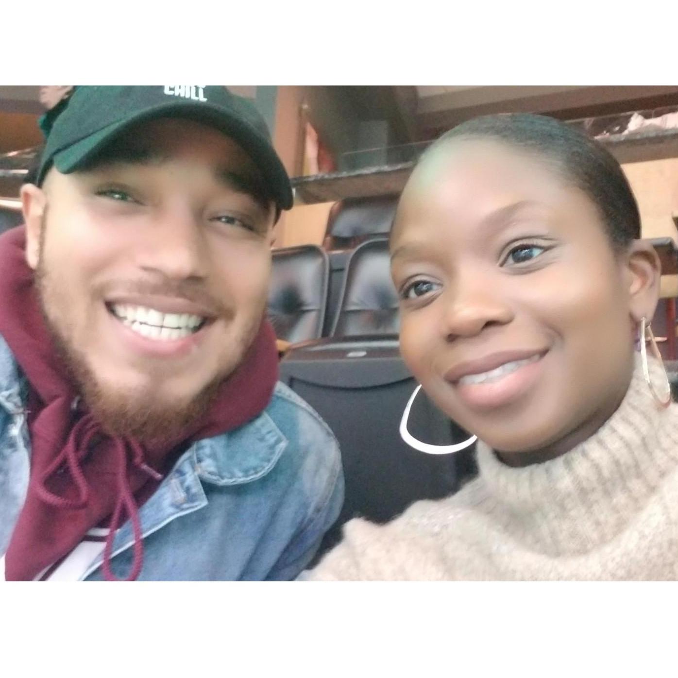 2019 - Watching the Hornets in the company suite