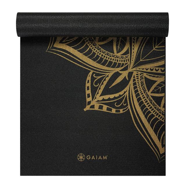 Gaiam 6mm Metallic Yoga Mat - Black