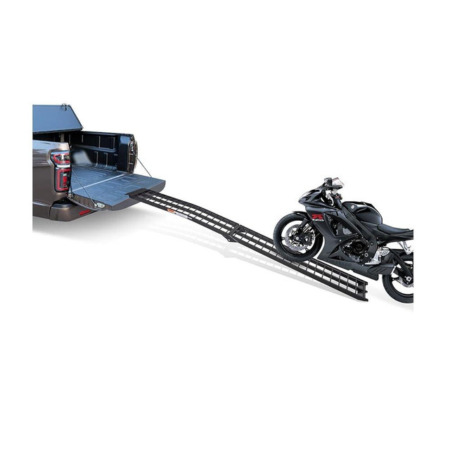 FACHNUO Aluminum Pickup Truck Ramp 10FT, Loading Ramps for Motorcycle, Lawn Mower, ATVs UTVs, Golf Cart, Lawn Mover, Folding Portable Shed Ramp 600 lbs Weight Capacity 1PC, 120" L x 12" W