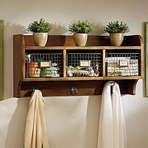 Wade Wood and Wire Cubbies - Pine