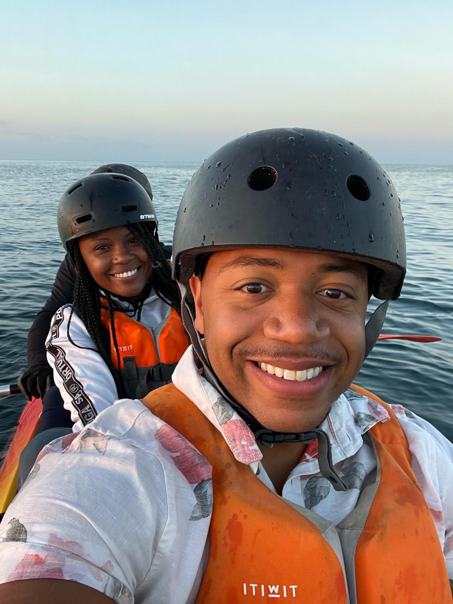 Sunrise kayak in Lagos Portugal with Bliss lol
