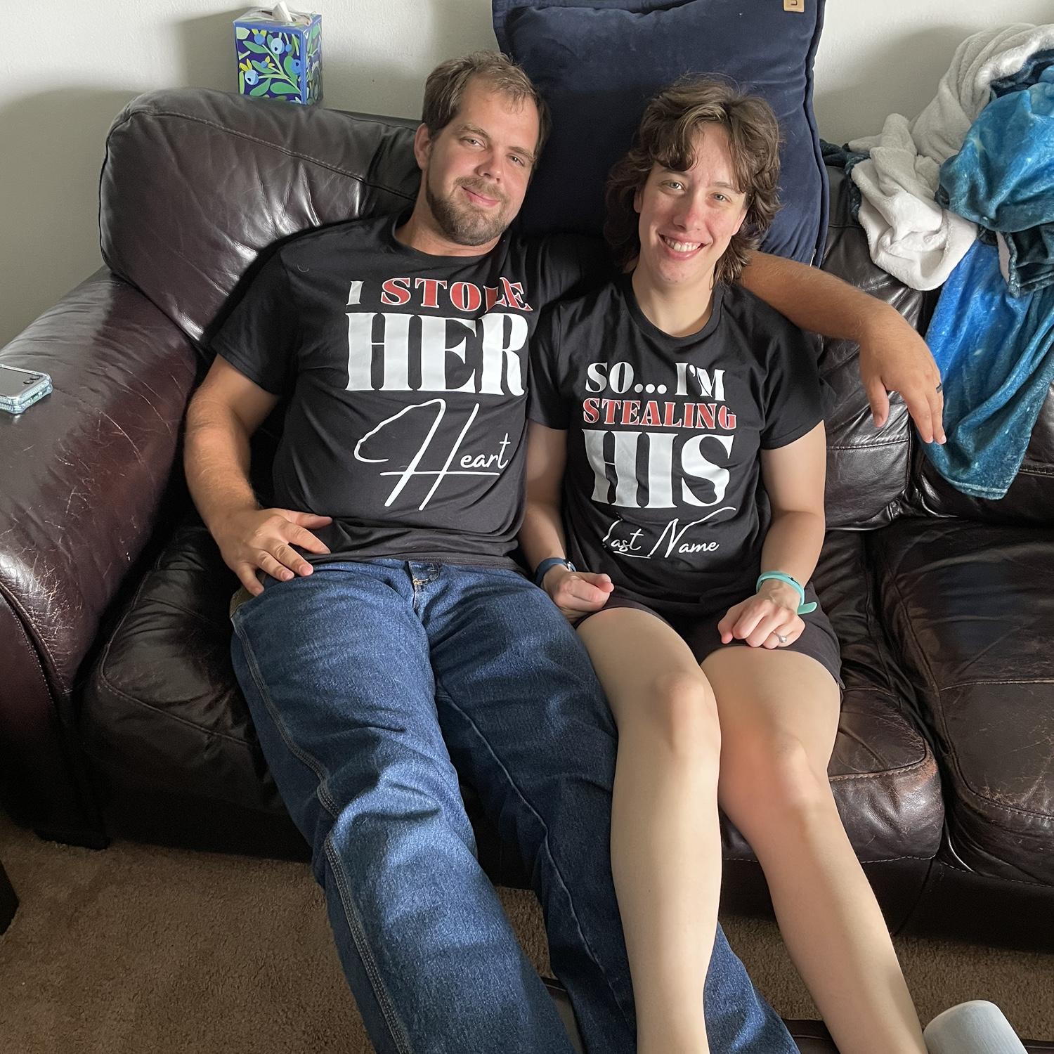 Cute, matching shirts.