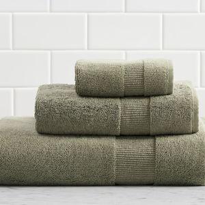 Resort Organic Cotton Hand Towel - Dark Aloe