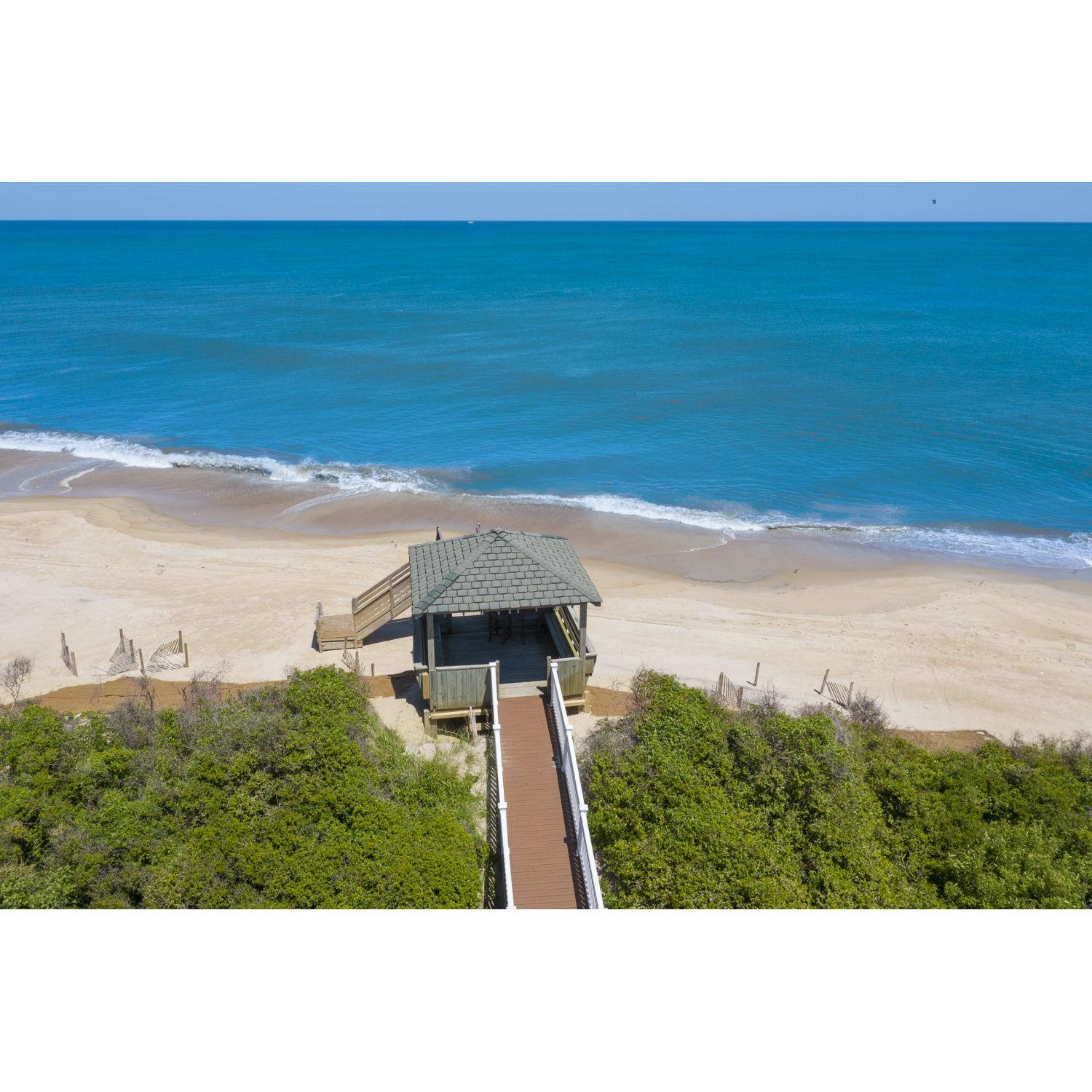 Entrance to the beach where wedding will be