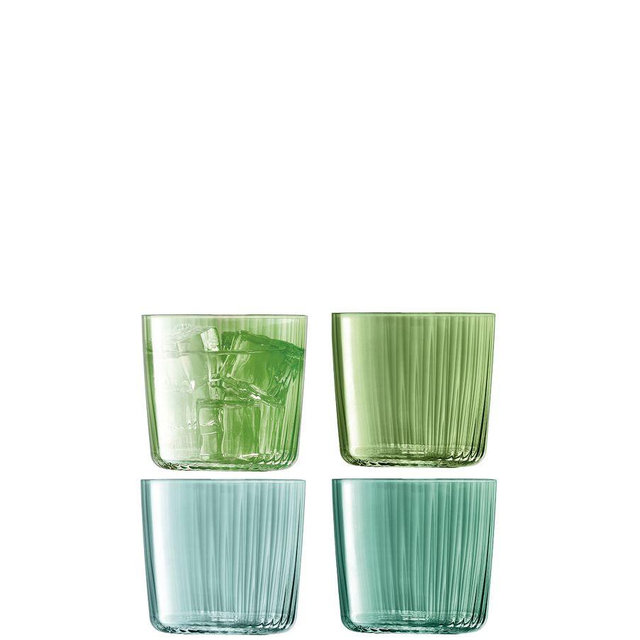 Gems Glass Tumblers, Set of 4 - Assorted Jade