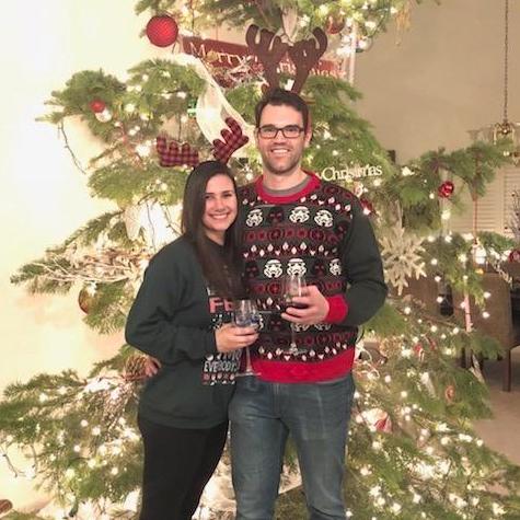Lambs ugly Christmas sweater party