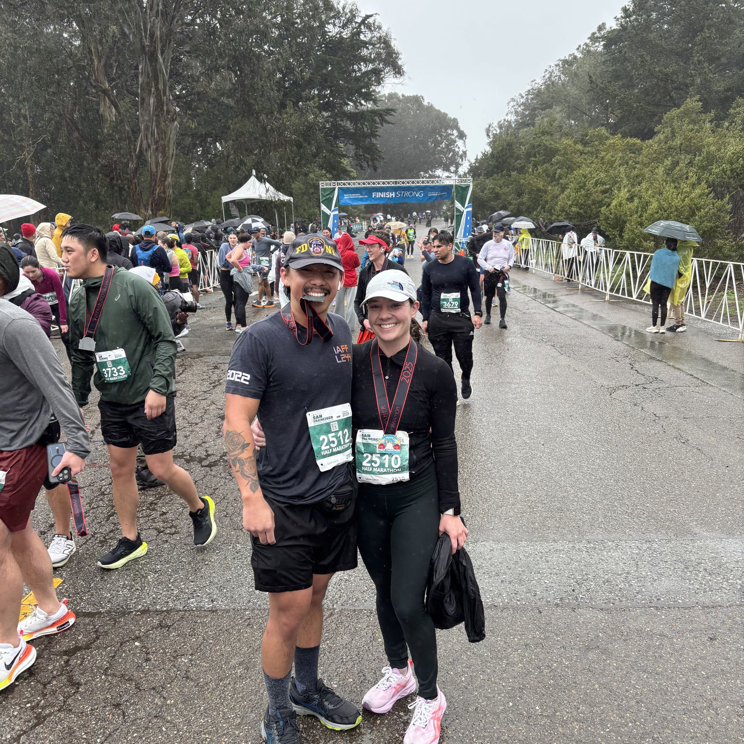 San Francisco half marathon in the rain!