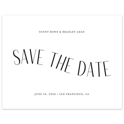 White Wedding Digital Save the Date - Lark Landscape