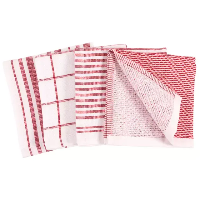 Our Table™ Select Dual Sided Dish Cloths in Haute Red (Set of 4)